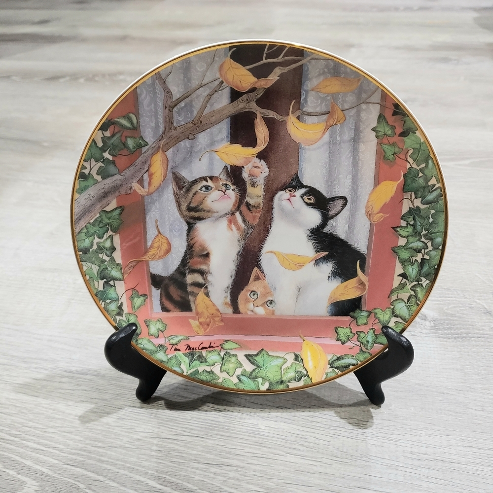 Franklin Mint Kitten Plate Fall Frolic